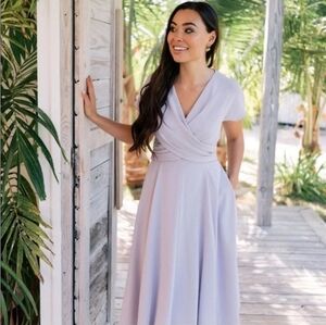 Gal Meets Glam Lavender Midi Dress